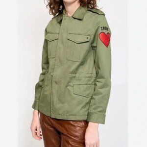 Zadig & Voltaire Kayak Heart Sleeve Khaki Jacket S